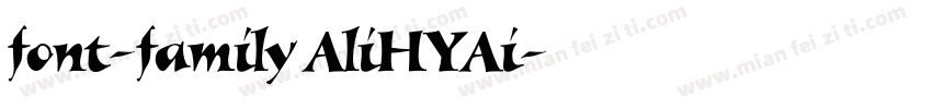 font-family AliHYAi字体转换